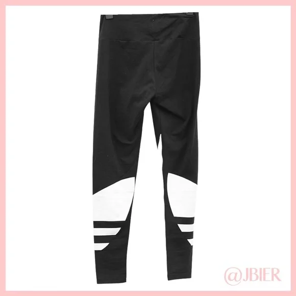 Adidas Black Logo Leggings - Picture 3 of 10